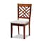 Baxton Studio Norah Modern and Contemporary Grey Fabric and Walnut Brown Finished Wood 7-Piece Dining Set 177-10547-10893-Zoro - alternate 2